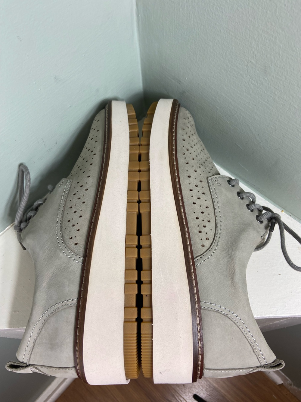 Clarks Orianna Move Wedge Gray Derby Platform Oxford Leather Women’s 9.5 [JO] - Picture 8 of 11